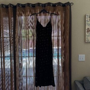 Black Velvet Star Maxi Dress